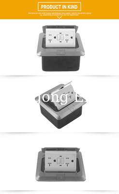 Temper Resistant Receptacle Pop Up Floor Socket GFCI Socket Silver Polish