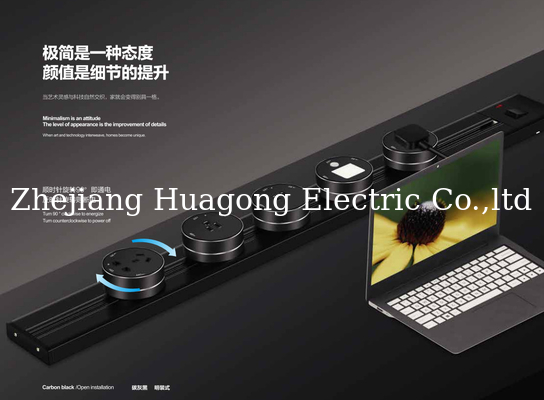 FGGP Kitchen Electrical Desktop Wall Grade Track Power Socket Rail Outlet Wireless Removable Outlet/Track Socket