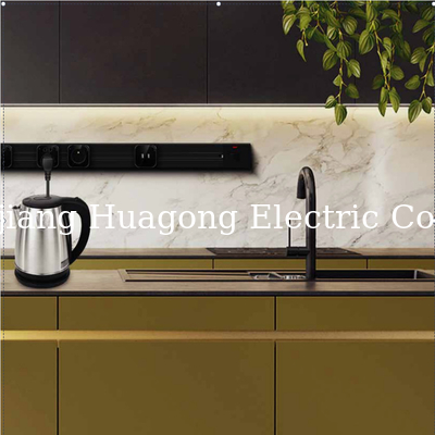 Electrical Wall Mounted Embedded Power Track Socket With Movable Switches
